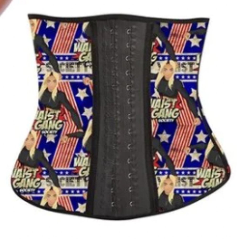NWT Kardashian Ann Chery Waist Gang Society SHAPEWEAR 2 pc Patriotic Premadonna - Picture 4 of 13
